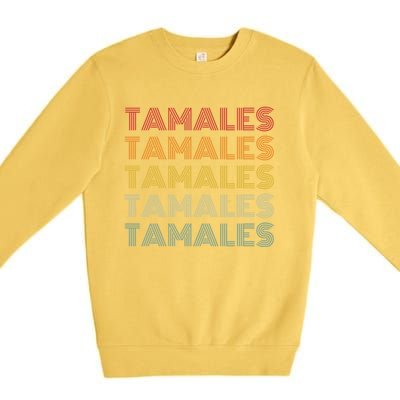 Tamales Mexican Foodie Retro Style National Tamale Day Gift Premium Crewneck Sweatshirt