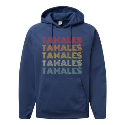 Tamales Mexican Foodie Retro Style National Tamale Day Gift Performance Fleece Hoodie