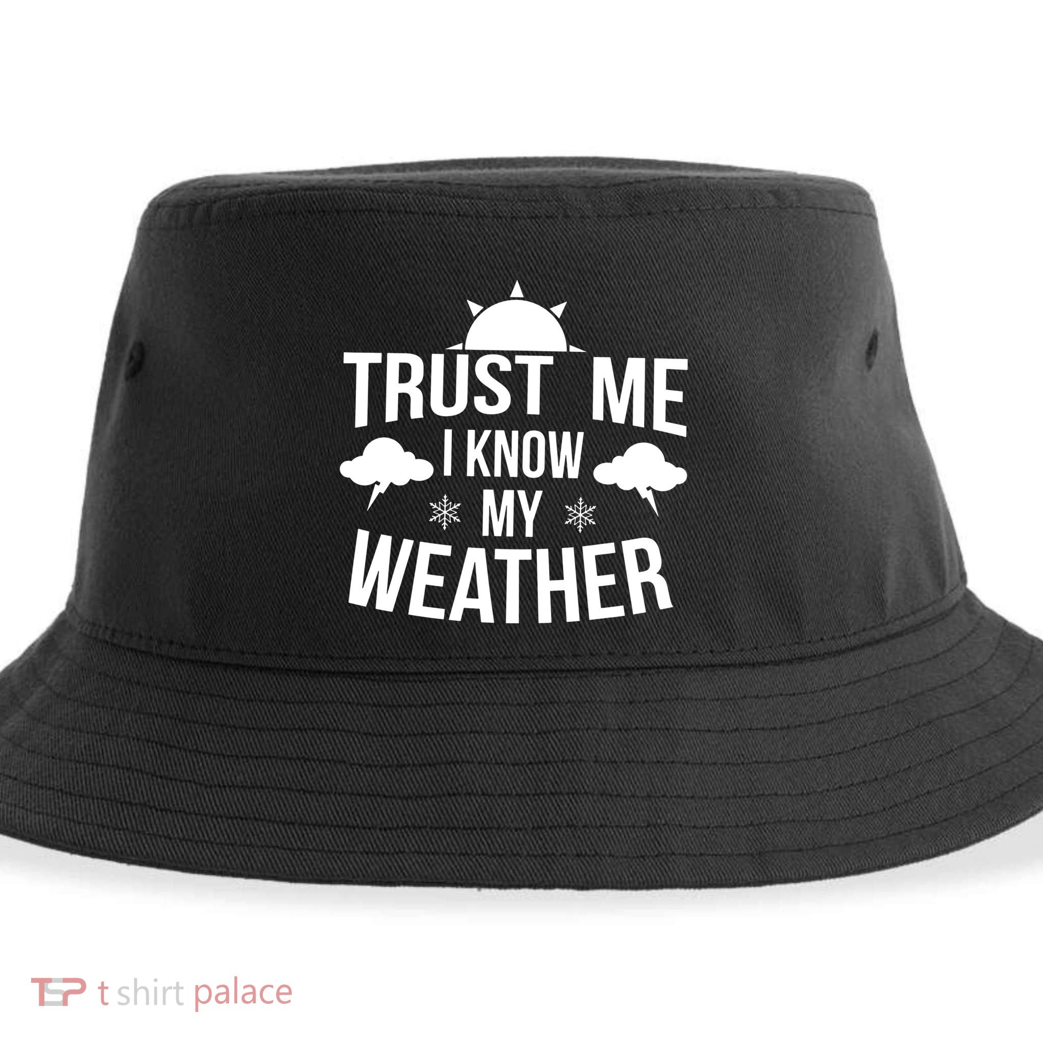Trust Me Funny Weather Meteorologist Sustainable Bucket Hat