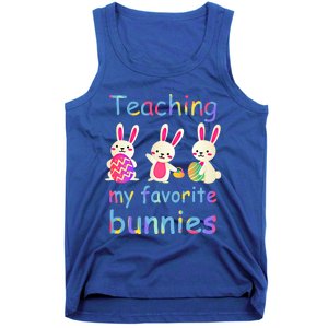 Teaching My Favorite Bunnies Easter Bunny Teachers Cool Gift Tank Top