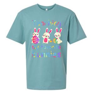 Teaching My Favorite Bunnies Easter Bunny Teachers Cool Gift Sueded Cloud Jersey T-Shirt