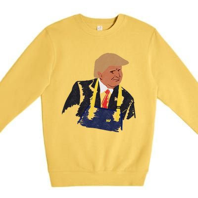 Trump Making Fries 2024 Premium Crewneck Sweatshirt