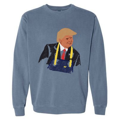 Trump Making Fries 2024 Garment-Dyed Sweatshirt