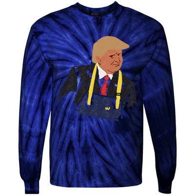 Trump Making Fries 2024 Tie-Dye Long Sleeve Shirt