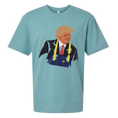 Trump Making Fries 2024 Sueded Cloud Jersey T-Shirt