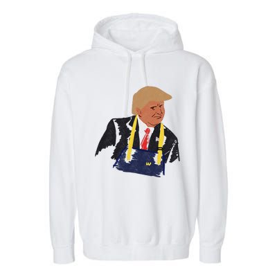 Trump Making Fries 2024 Garment-Dyed Fleece Hoodie