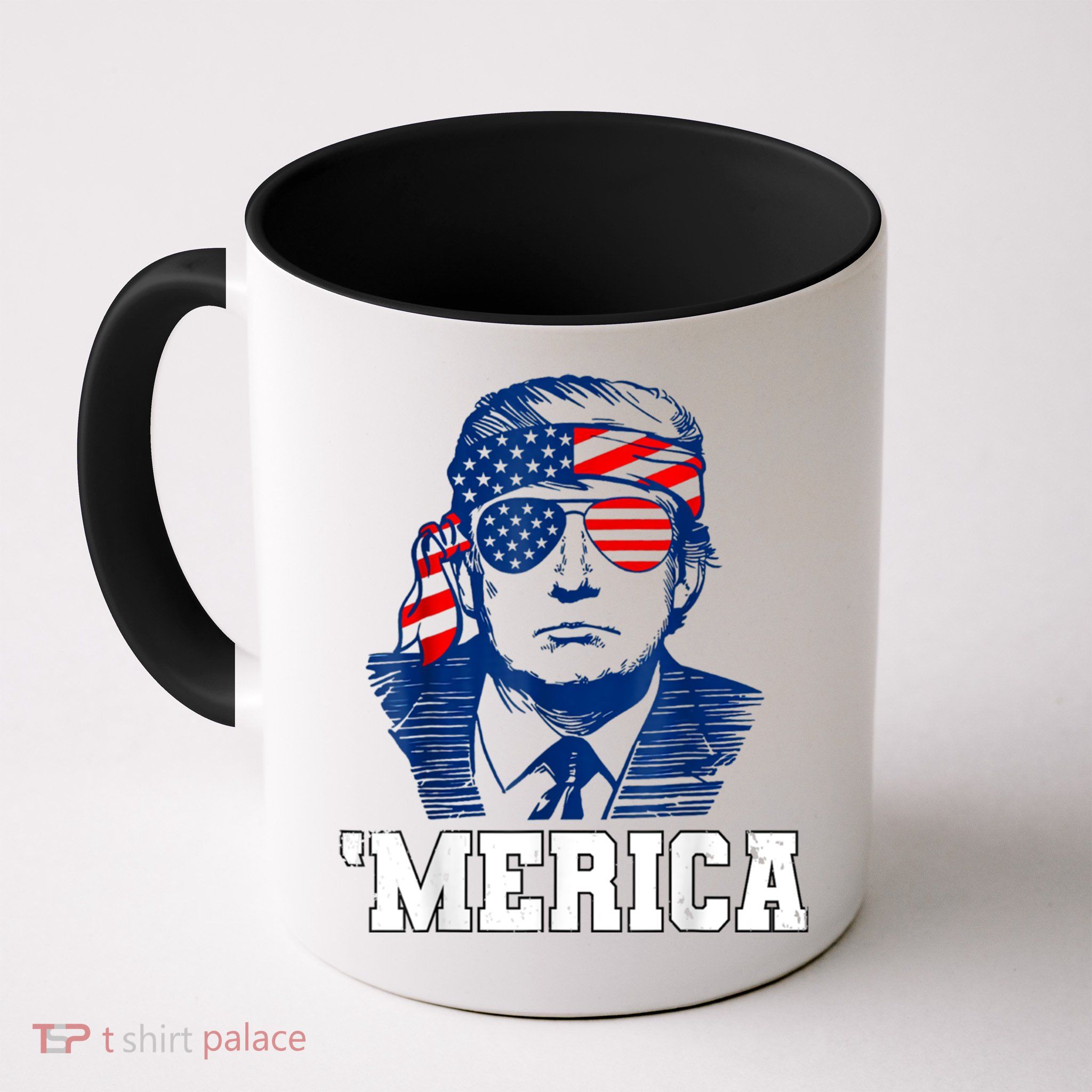 Trump Merica Funny Trump 4th Of July 2024 Sunglasses Us Flag Gift Mug