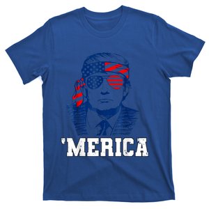 Trump Merica Funny Trump 4th Of July 2024 Sunglasses Us Flag Gift T-Shirt