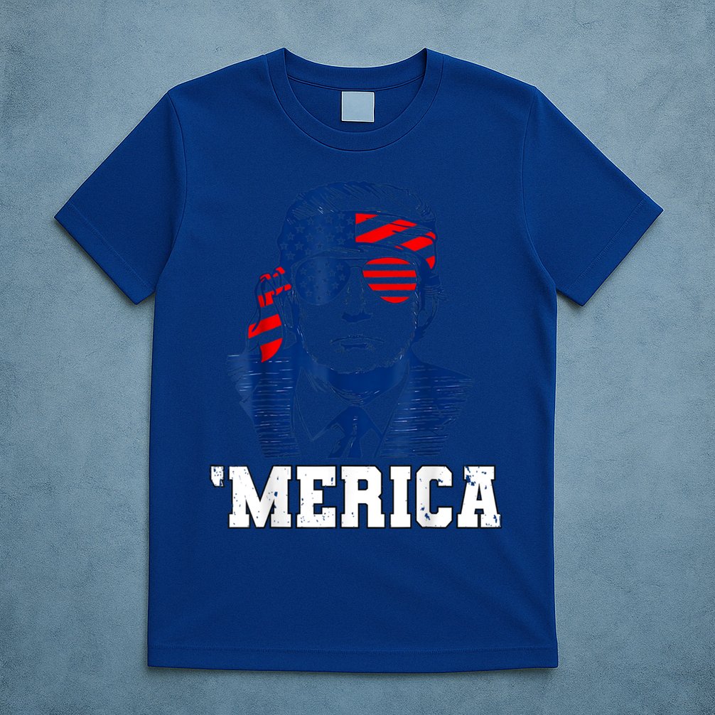 Trump Merica Funny Trump 4th Of July 2024 Sunglasses Us Flag Gift T-Shirt