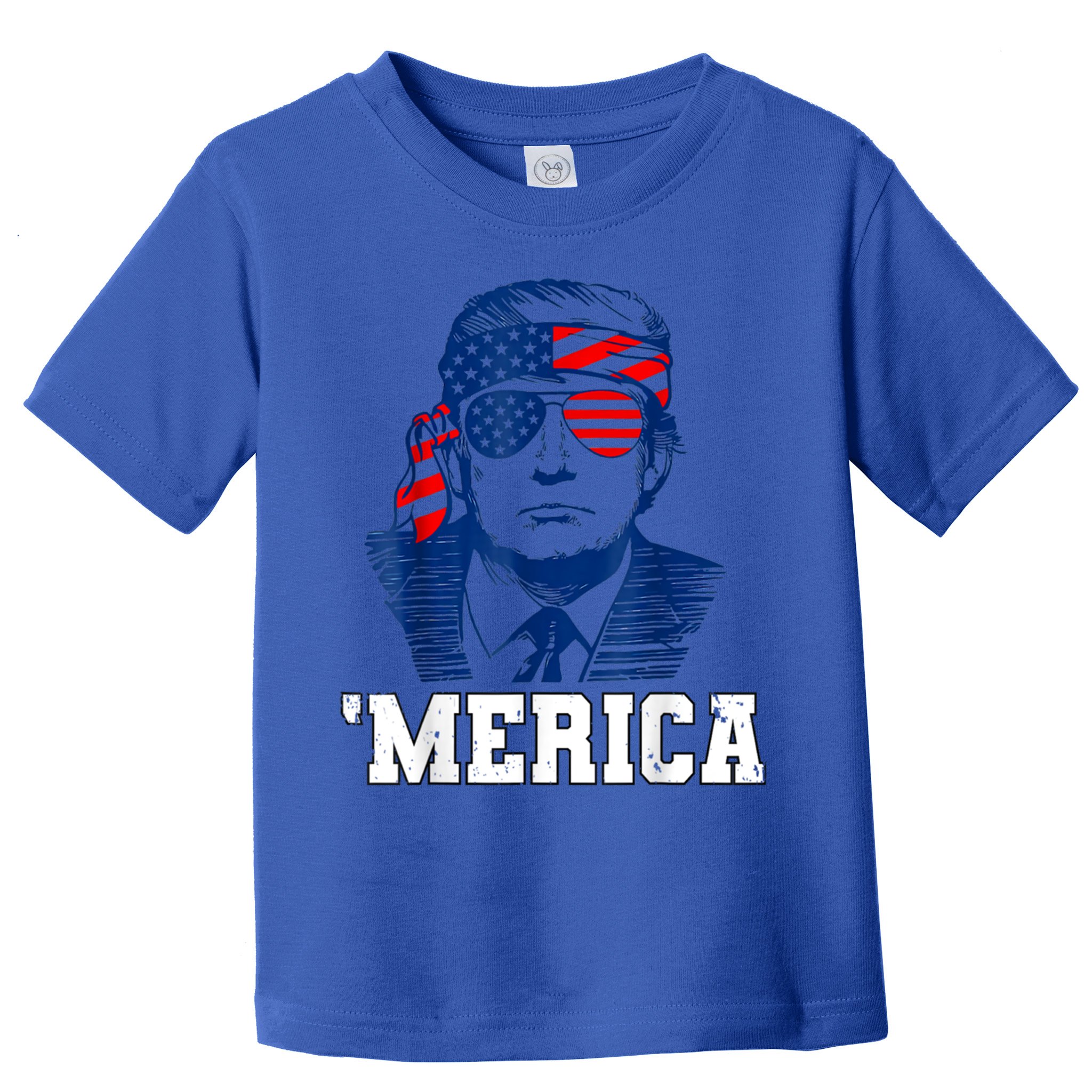 Trump Merica Funny Trump 4th Of July 2024 Sunglasses Us Flag Gift Toddler T-Shirt