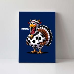 Turkey Moo Funny Thanksgiving Canvas