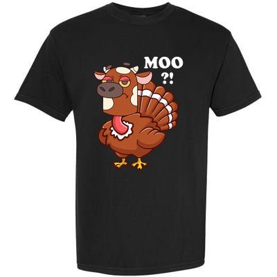 Turkey Moo Funny Thanksgiving Garment-Dyed Heavyweight T-Shirt