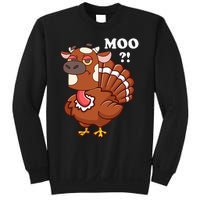 Turkey Moo Funny Thanksgiving Sweatshirt