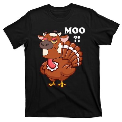 Turkey Moo Funny Thanksgiving T-Shirt