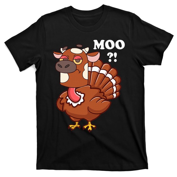 Turkey Moo Funny Thanksgiving T-Shirt