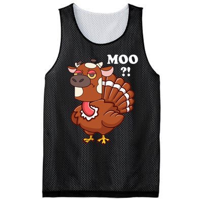 Turkey Moo Funny Thanksgiving Mesh Reversible Basketball Jersey Tank