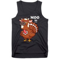 Turkey Moo Funny Thanksgiving Tank Top