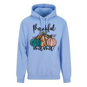 Thankful Mama Fall Season Pumpkin Design Gift Unisex Surf Hoodie