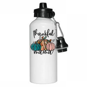 Thankful Mama Fall Season Pumpkin Design Gift Aluminum Water Bottle