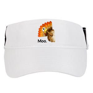 Turkey Moo Funny Thanksgiving Adult Drive Performance Visor