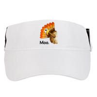 Turkey Moo Funny Thanksgiving Adult Drive Performance Visor