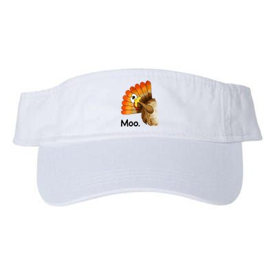 Turkey Moo Funny Thanksgiving Valucap Bio-Washed Visor