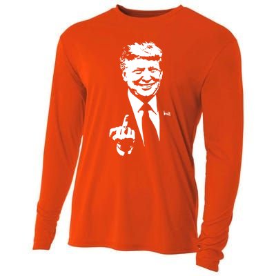 Trump Middle Finger Trump Fu 2024 Trump For President Gift Cooling Performance Long Sleeve Crew