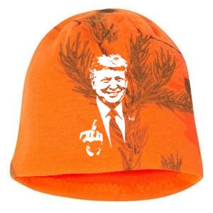 Trump Middle Finger Trump Fu 2024 Trump For President Gift Kati - Camo Knit Beanie