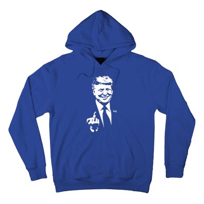 Trump Middle Finger Trump Fu 2024 Trump For President Gift Hoodie