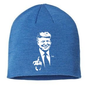 Trump Middle Finger Trump Fu 2024 Trump For President Gift Sustainable Beanie