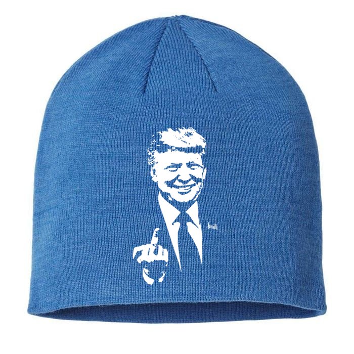 Trump Middle Finger Trump Fu 2024 Trump For President Gift Sustainable Beanie