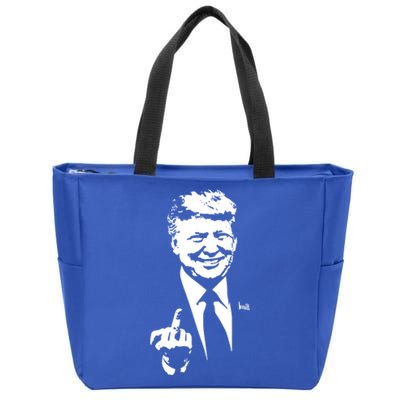 Trump Middle Finger Trump Fu 2024 Trump For President Gift Zip Tote Bag