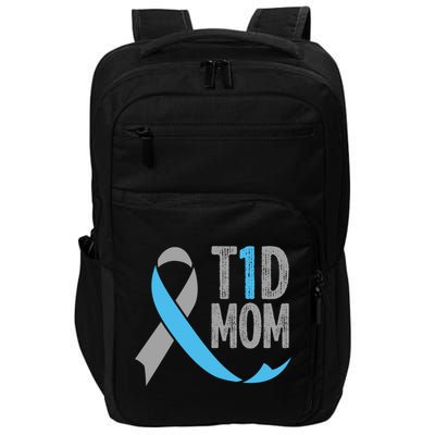 T1d Mom Funny Diabetic Gift For Women Type 1 Mom Diabetes Gift Impact Tech Backpack