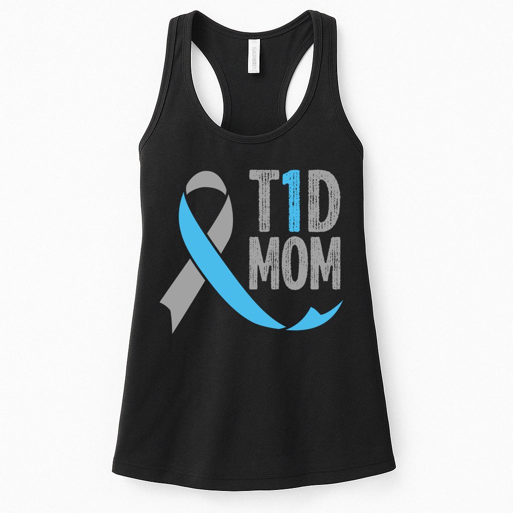 T1d Mom Funny Diabetic Gift For Women Type 1 Mom Diabetes Gift Womens Tank Top