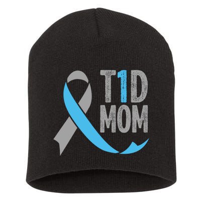 T1d Mom Funny Diabetic Gift For Women Type 1 Mom Diabetes Gift Short Acrylic Beanie