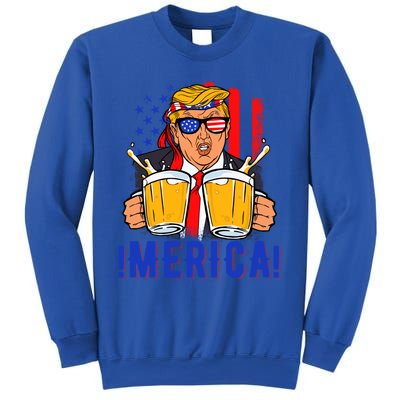 Trump Merica Funny Trump Patriot Funny 4th Of July Gift Sweatshirt