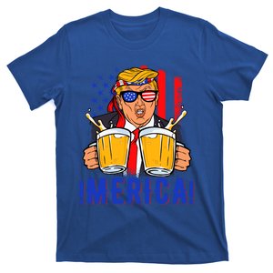 Trump Merica Funny Trump Patriot Funny 4th Of July Gift T-Shirt