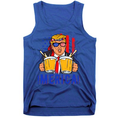 Trump Merica Funny Trump Patriot Funny 4th Of July Gift Tank Top