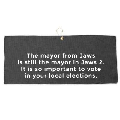 The Mayor From Jaws Is Still The Mayor In Jaws 2 Large Microfiber Waffle Golf Towel