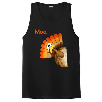 Turkey Moo Funny Thanksgiving PosiCharge Competitor Tank