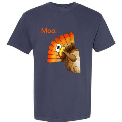 Turkey Moo Funny Thanksgiving Garment-Dyed Heavyweight T-Shirt