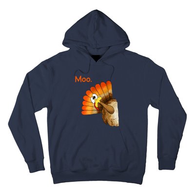 Turkey Moo Funny Thanksgiving Hoodie