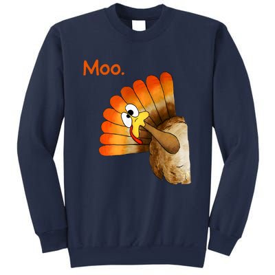 Turkey Moo Funny Thanksgiving Sweatshirt