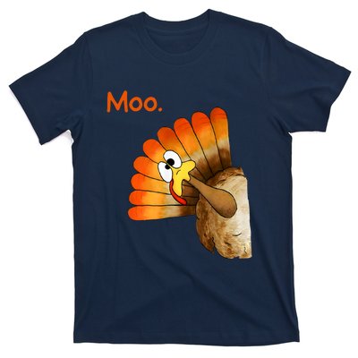 Turkey Moo Funny Thanksgiving T-Shirt