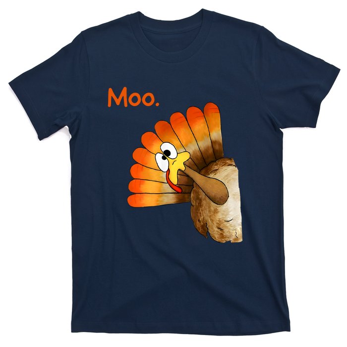 Turkey Moo Funny Thanksgiving T-Shirt