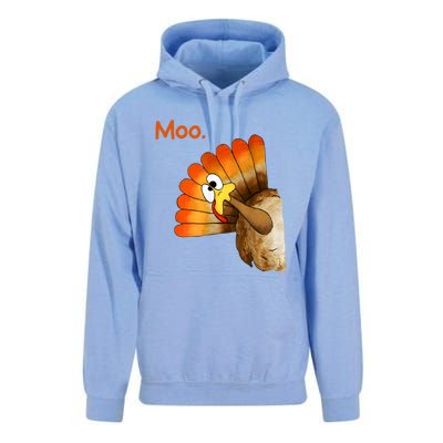 Turkey Moo Funny Thanksgiving Unisex Surf Hoodie