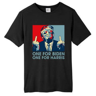 Trump Middle Finger Biden Harris Republican Tall Fusion ChromaSoft Performance T-Shirt