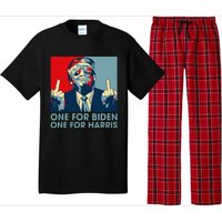 Trump Middle Finger Biden Harris Republican Pajama Set