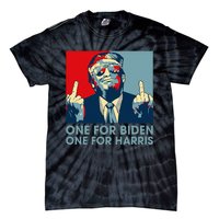 Trump Middle Finger Biden Harris Republican Tie-Dye T-Shirt