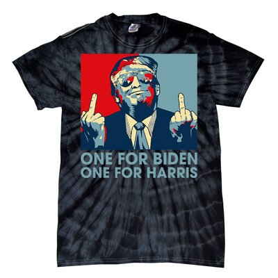 Trump Middle Finger Biden Harris Republican Tie-Dye T-Shirt